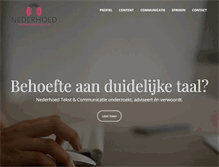 Tablet Screenshot of eveliennederhoed.nl